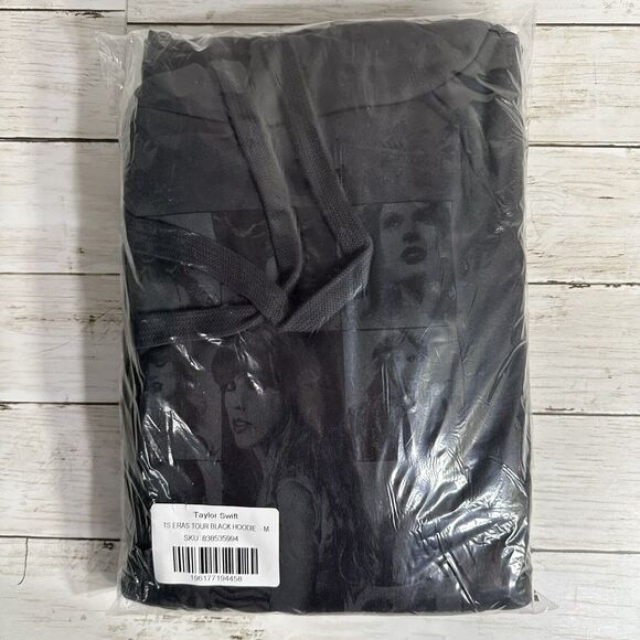 Official TAYLOR SWIFT The Eras Tour US Dates Black Oversized HOODIE M/L/XL NEW - Picture 1 of 6